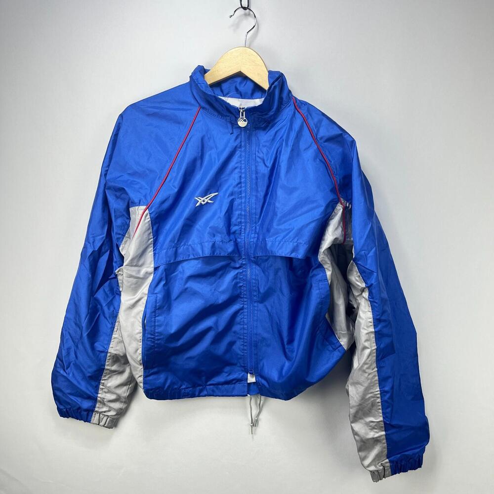 Vintage '90s Asics Running Windbreaker Jacket Small